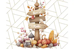 Cottagecore Halloween Clipart Cozy PNG, Autumn Fall Png Product Image 5