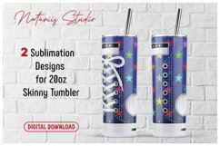 Monogram Sneaker patterns for 20oz SKINNY TUMBLER. Product Image 1