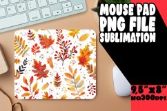 Warm Fall Leaves Pattern Mouse Pad Design Product Image 1