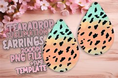 Vivid Glitter Leopard Print Teardrop Earring Product Image 1