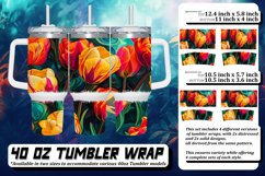 3D Floral Elegance Tumbler Art 40oz Product Image 1