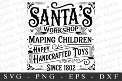 Santa&#039;s Work Shop Maping Children Svg | Christmas svg Product Image 1