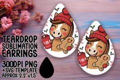 Fresh Teardrop Earrings Design PNG , Christmas Product Image 1