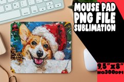 Holiday Winter Design Peeking Dog Mouse Pad Sublimation Product Image 1