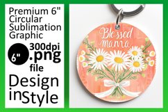 Circular Sublimation Keychain - Mom's Day Print Product Image 1