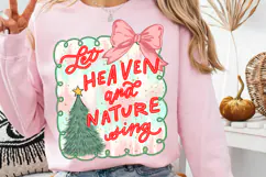 Let Heaven and Nature Sing PNG, Christian Christmas Png Product Image 1