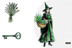 Watercolor Secret Witch Cottage Clipart Product Image 1