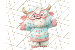 Kawaii Christmas Yeti PNG Clipart, Cute Bigfoot Holiday Art Product Image 5