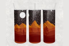 Black Glitter Sand Mountains Western 20 oz skinny tumbler Product Image 1