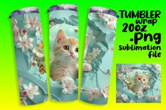 Adorable 3D Animals in Wall Hole Tumbler Wrap Product Image 1