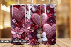 3D Valentine's Day Tumbler Design | Sublimation Wrap 20 Oz Product Image 1