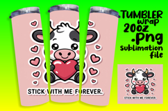 20oz Tumbler Wrap for Unique Style , Cute Cow Product Image 1