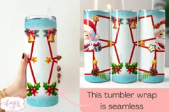 Christmas Photo tumbler wrap for sublimation, santa tumbler Product Image 3