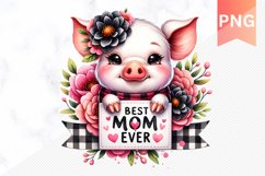 Best Mom Ever Sublimation - Mother&#039;s Day Clipart PNG Design Product Image 1