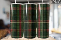 Green Christmas Plaid Tumbler Wrap -High Quality 300 Dpi Product Image 1