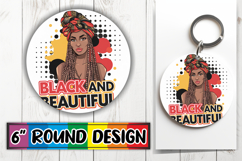 Joyful Coasters Circle Style, Black Woman Product Image 1
