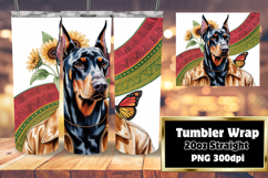 Handcrafted 20oz Tumbler Design , Cute Dog Product Image 1