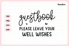 Wedding Sign Saying SVG | Guestbook Well Wishes Product Image 3