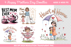 Floral Mama Mom Sublimation PNG Product Image 1