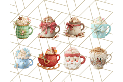 Christmas Coffee Mugs Clipart 60 PNG Festive Cups Product Image 5