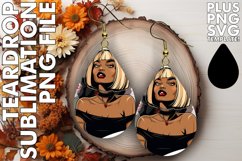 15x Teardrop Earring Design Collection Sublimation , Hallowe Product Image 7