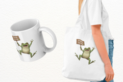 Watercolor Spring Frog Clipart Product Image 4