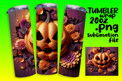 FRESH 20oz Tumbler Template , 3D Pumpkin Product Image 1