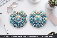 Christmas Car Coaster Sublimation| Christmas Coaster PNG Product Image 1