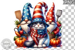 4th of July kitchen Cat Sublimation - 4th of July Cat Product Image 1