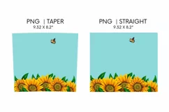 Sunflowers Tumbler Sublimation | 20 oz | Taper | Straight Product Image 3
