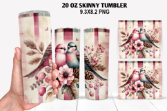 Birds Skinny Tumbler 20oz Wrap Design, Animal Tumbler Wrap Product Image 1