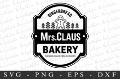 Mrs. Claus Bakery Svg | Christmas svg Product Image 1