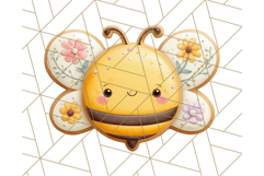 Summer Cookie Png, Bee, Butterfly &amp; Flower Cookie Clipart Product Image 5