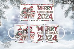Merry Christmas 2024 Mug Wrap - Christmas Mug Sublimation Product Image 1