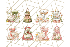 Cottagecore Kitchen Mixer, Apron PNG Clipart, Retro Floral Product Image 5