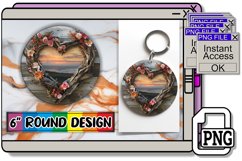 Timber Trails: Heart Frame Keychain PNG Product Image 1