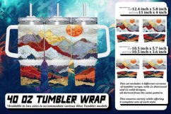 Golden Garden Tumbler Wrap Design: Glitter Sublimation 40oz Product Image 1