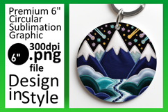 Trendy Round Design Sublimation Artwork , Holiday Product Image 1
