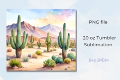 California Desert Scene 20 oz Skinny Tumbler Wrap Product Image 2