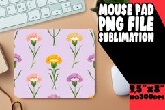Watercolor Spring Boho Mouse Pad Bouquet Design PNG Product Image 1