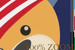 The bear, the pirate. animals baby, baby print Product Image 4