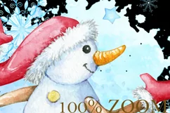 Watercolor Snowman Clipart Christmas Clipart Xmas Winter ill Product Image 5