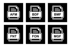 Set Of File Formats Icons Product Image 1
