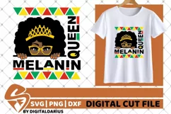 Melanin Queen svg, Black Woman in Glasses svg, Melanin svg Product Image 2