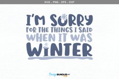 When it was winter - svg, printable Product Image 2