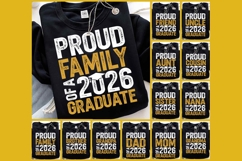 Proud Graduate Family 2026 PNG Bundle | Preppy Senior Family Product Image 1