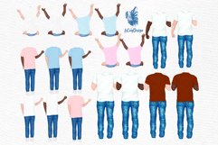 Father and children, Father's day clipart,Father's day gift Product Image 2