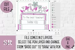 Thank you teacher card | Paper cutting | teacher card SVG Product Image 5