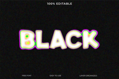 Glitch Effect 'BLACK' Text Design Product Image 1