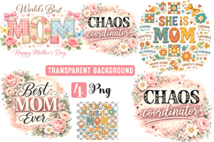 Mother's Day PNG,Faux Yarn Mother's Day png,She is Mom PNG Product Image 1